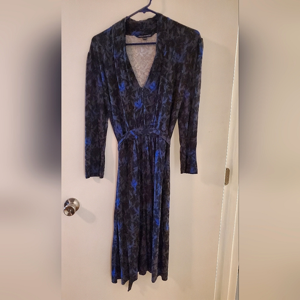 NWOT French Connection Professional Work Bird Tesselation Tie Dress 10 12 M - L